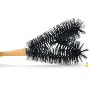 Rasenmäherbürste, geöltes Buchenholz, hartes schwarzes Nylon