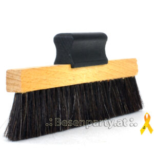 Schallplattenbürste, gewachstes Buchenholz, schwarzes Ziegenhaar