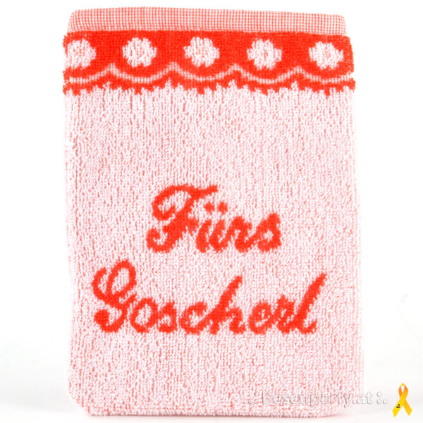 Waschhandschuh, 15x20cm, ca.450g/m², fürs Goscherl, rot